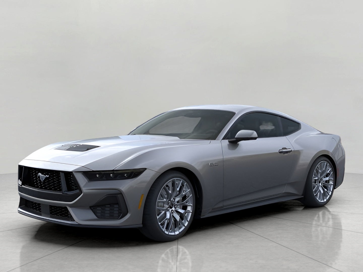 2026 Ford Mustang GT Fastback in Carbonized Gray Metallic — front three-quarter view