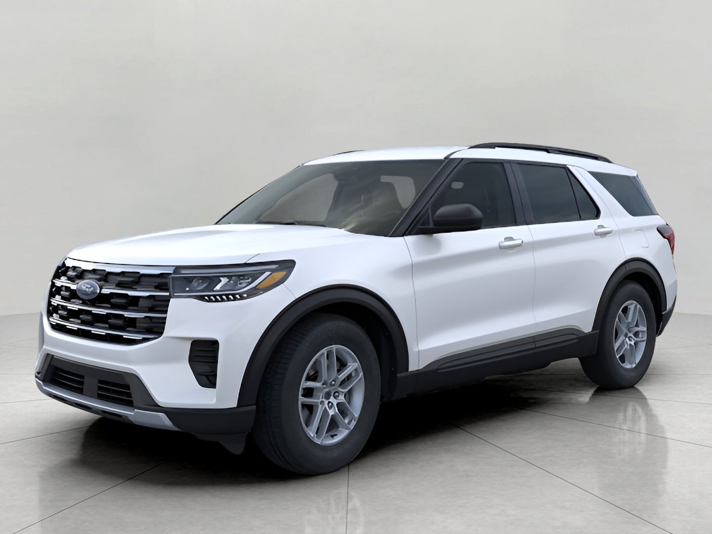 2026 Ford Explorer Active w/200A Pkg 4WD in Star White Metallic Tri-Coat — front three-quarter view