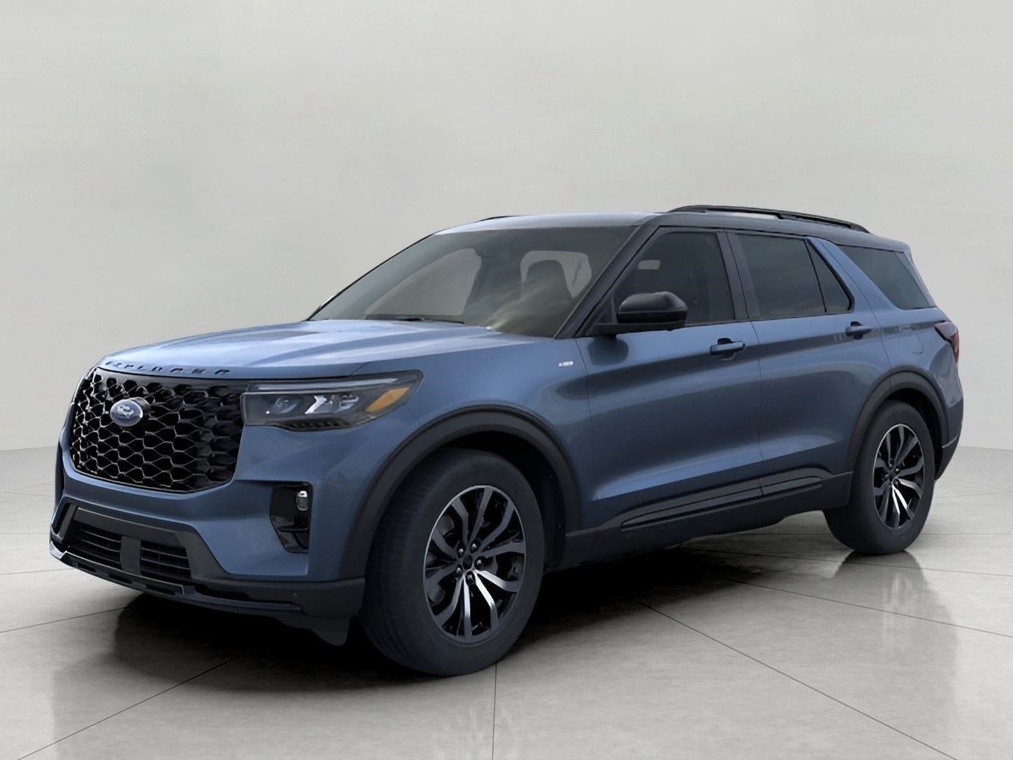 2026 Ford Explorer ST-Line 4WD in Vapor Blue Metallic — front three-quarter view