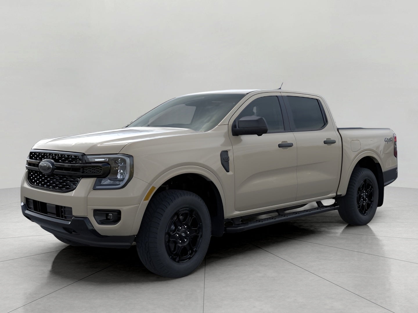 2026 Ford Ranger XLT 4WD SuperCrew 5' Box in Desert Sand — front three-quarter view