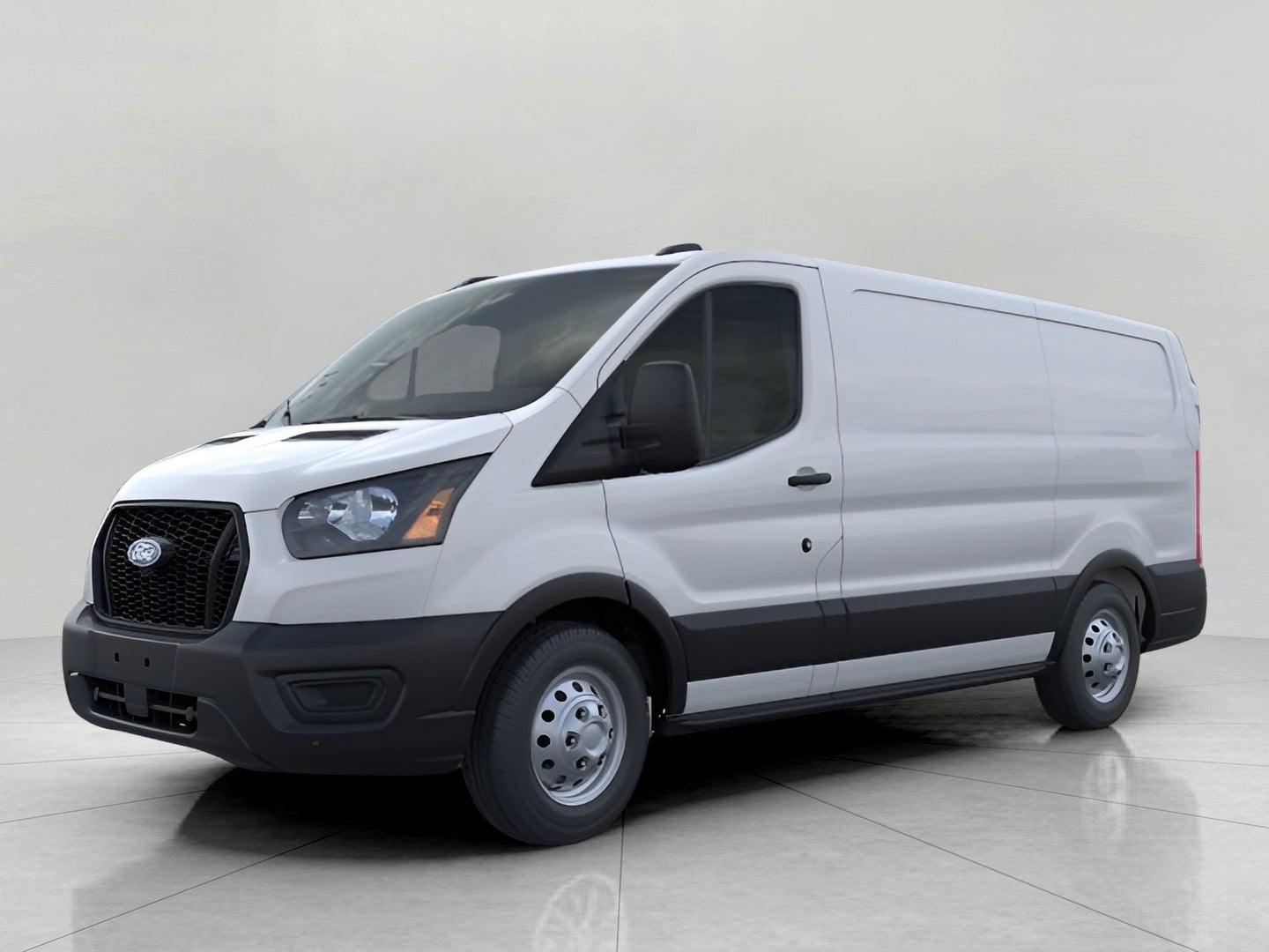 2026 Ford Transit Cargo Van T-150 130 Low Rf 8800 GVWR AWD in Oxford White — front three-quarter view